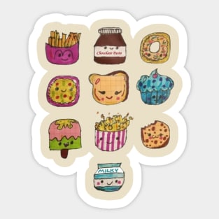 Cute Pack of Snacks Sticker